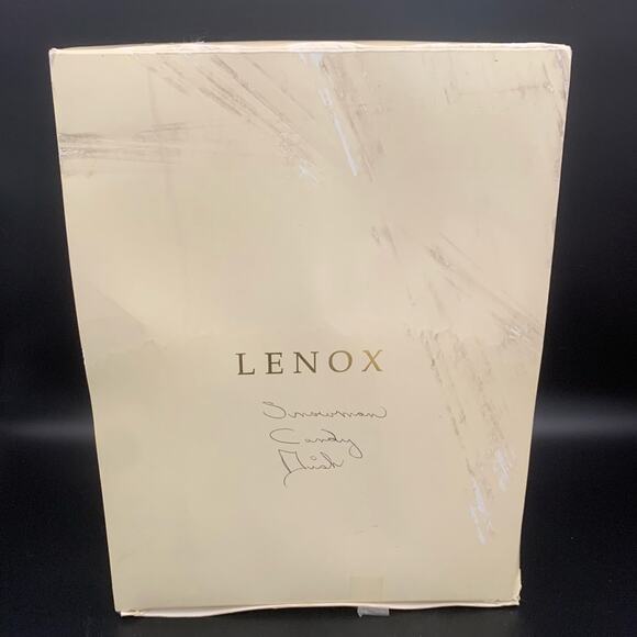 24KT Gold Lenox Snowman Candy Tray - Picture 11 of 11
